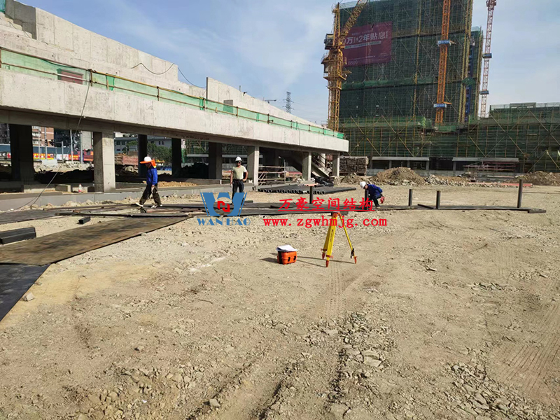 龍泉市體育場鋼膜結構工程開始施工