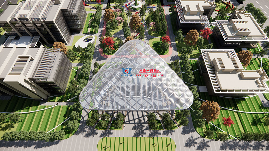 ETFE氣枕膜與雙曲面空間網(wǎng)殼結(jié)構(gòu)結(jié)合是什么樣？一起來(lái)一睹真容