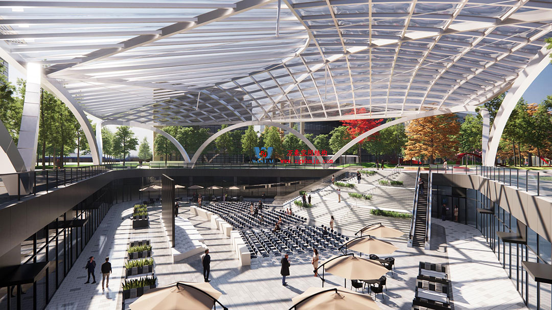 ETFE氣枕膜與雙曲面空間網(wǎng)殼結(jié)構(gòu)結(jié)合是什么樣？一起來(lái)一睹真容