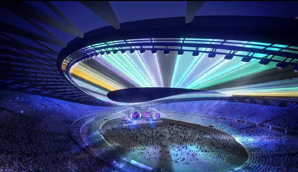 太湖之畔，華燈初上|無(wú)錫奧體中心施工加速