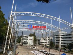 安慶培訓(xùn)基地實訓(xùn)場地大棚膜結(jié)構(gòu)工程鋼結(jié)構(gòu)已完成并經(jīng)初步驗收